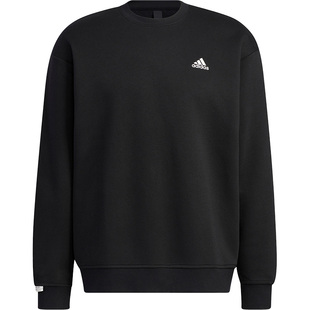 Adidas阿迪达斯卫衣男款秋冬款加绒保暖圆领时尚运动套头衫IB2774