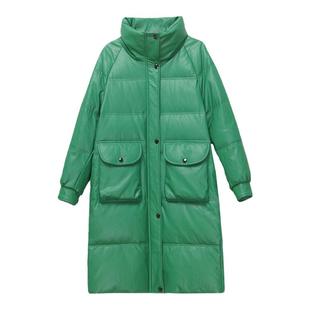 2025冬季新款海宁真皮羽绒服女绵羊皮加绒加厚中长款宽松皮草外套