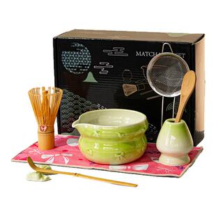 小清新抹茶碗礼盒ins风打沫点茶搅拌器百本立茶宪刷茶道工具套装