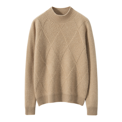 重磅双股加厚羊绒衫女半高领