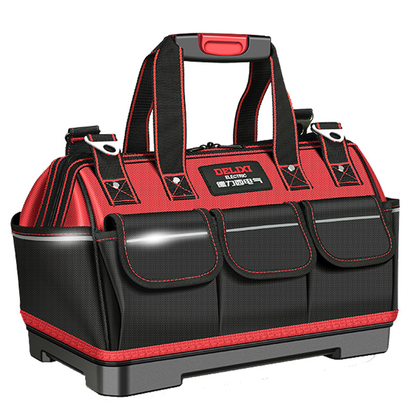 德力西电气电工工具包结实耐用便携式帆布加厚耐磨木工收纳工具袋