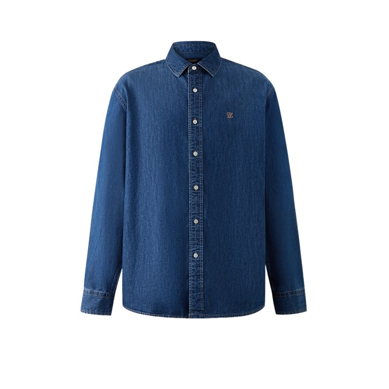ELAND男牛仔衬衫英伦风