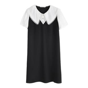 快乐屋孕妇连衣裙蕾丝裙子夏装拼接通勤长裙2026夏款职业装孕妇裙