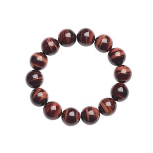 天然红虎眼石手链虎睛石手串木变石收藏级猫眼石本命年红水晶南非