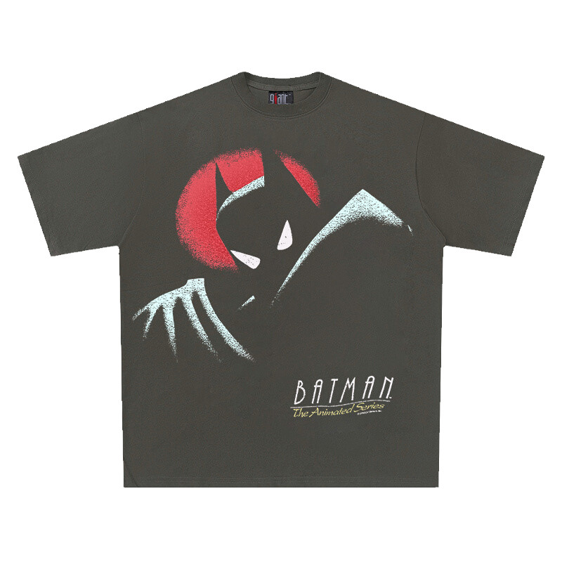 BATMAN 260克重磅纯棉！美式短袖蝙蝠侠卡通圆领vintage休闲T恤