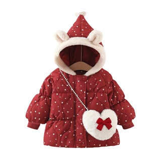 女童棉服外套冬装2026新款洋气宝宝小童加绒羽绒棉衣冬季儿童棉袄