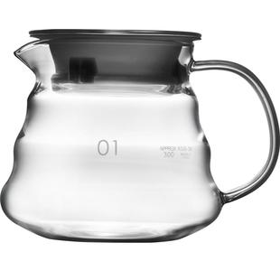 野啡 云朵高硼硅玻璃咖啡壶手冲咖啡分享壶公道杯断水过滤带刻度