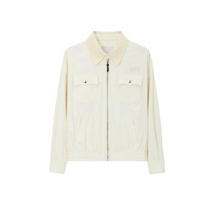 REVAN芮范设计师款简约质感米白色外套RL10105180