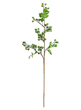 仿真绿色系浆果冬青果枝假花摆设