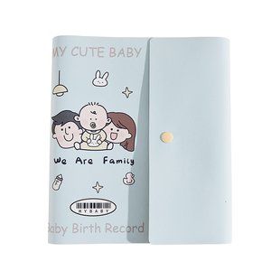 孕检收纳册产检资料收纳册便携小号A5蛇宝宝孕妈妈孕期检查单收集册B超单收纳册A4大容量皮质活页夹档案册