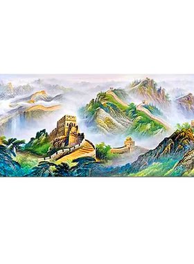 串珠绣满绣万里长城风景全珠子绣