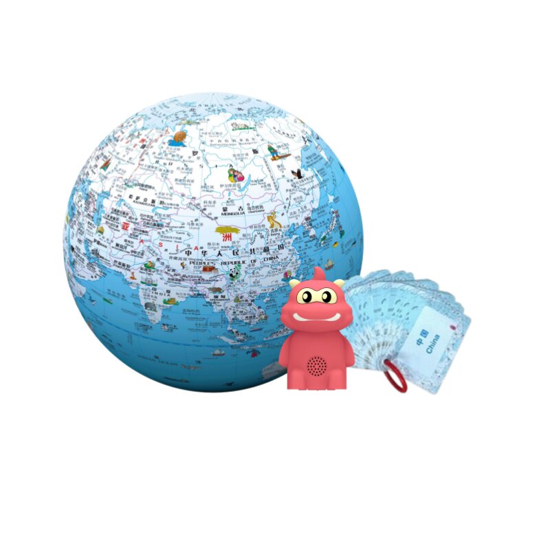 【外研社中国龙探世界】点读地球仪儿童英语地理启蒙早教益智玩具中英双语发声男女孩节日生日礼物科普教具
