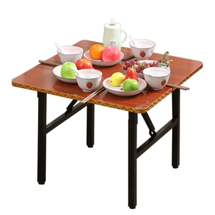 高80cm 四方折叠桌80x80正方形 桌折叠方桌 高桌子折叠免安装家用