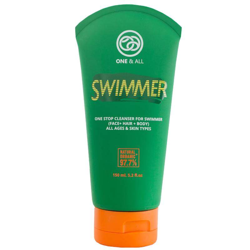 泰国进口ONE&ALL 游泳专用去氯沐浴洗发洁面露三合一 沐浴露150ml