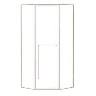 浪鲸极简钻石型淋浴房卫生间隔断定制浴室干湿分离地轨定制004