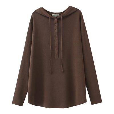 连帽针织衫女大码薄款2023年新款