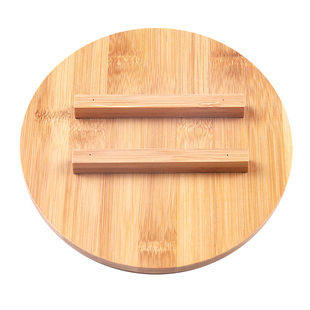 厨房圆形竹木盖环保锅盖日式碗锅韩国石锅盖子木制纯手工直径16CM