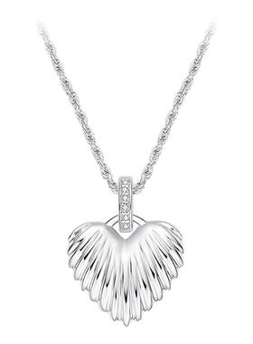 真我不凡S925纯银贝壳爱心项链