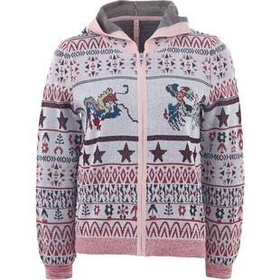 渔牌女装毛衣女款2024新款春季连帽短款休闲毛针织衫外套FGGA3605