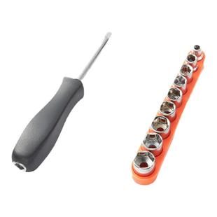 小飞扳手方杆滑行杆加长接杆9孔套筒5-13六角套筒6.35mm接口短