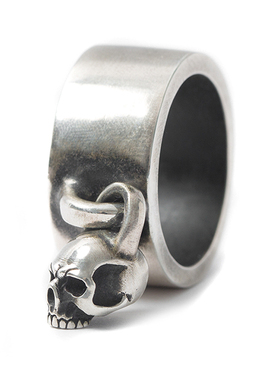 渡鸦原创欧美纯银骷髅情侣戒指