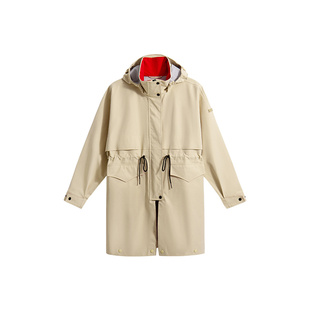 HUNTER2025秋冬女装可长短变换2合1风衣户外防泼水休闲外套女