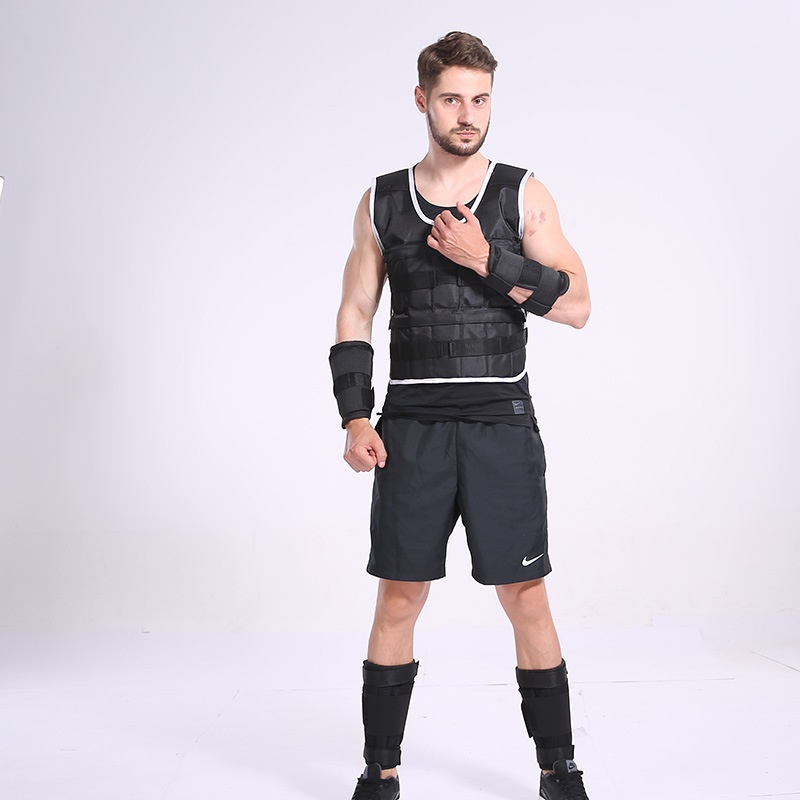 钢板负重背心超薄隐形可钢板调节跑步运动沙袋负重健身一件