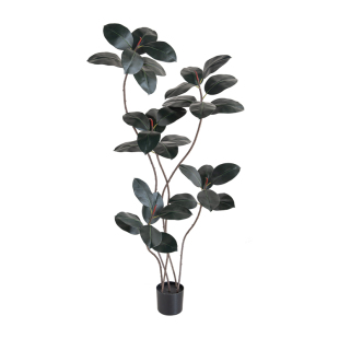 仿真绿植黑金刚橡皮树侘寂风室内落地装饰花高端轻奢客厅植物盆栽