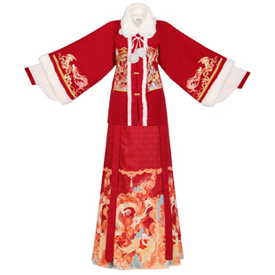 陌南尘_龙凤呈祥 原创明制儿童汉服2025新款冬季加厚母女童亲子装