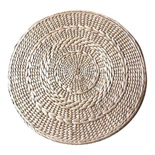 日式手工编织香蒲草坐垫蒲团飘窗榻榻米草编垫打坐垫茶道垫