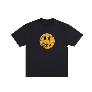 DREW BIEBER笑脸贾斯汀比伯潮牌男女情侣同款高街纯棉FG短袖T恤夏