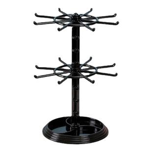 多层旋转饰品架耳环架挂首饰头绳收纳架可爱家用整理展示架钥匙扣