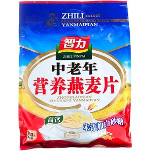智力中老年燕麦片700g无白砂糖高钙即食营养早餐冲饮袋装送礼老人