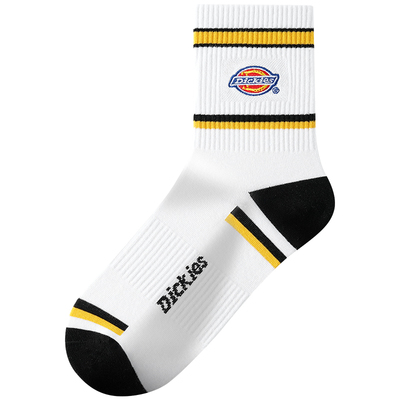 Dickies运动中筒女款撞色条纹袜