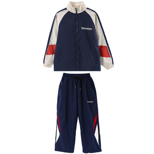 街舞儿童潮服嘻哈外套女童爵士舞服装中小学生运动会套装班服校服