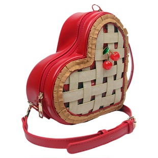 个性创意甜酷辣妹独特樱桃派对斜挎包2025新款小众设计感爱心包包