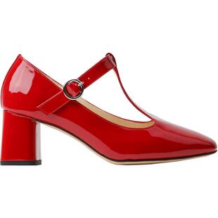 【明星同款】REPETTO丽派朵 TARA牛皮T字带方头高跟玛丽珍鞋婚鞋