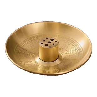 黄铜九孔线香香插香座多孔家用香炉香托小香插礼佛三支香香柱摆件