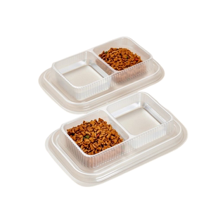 一次性猫碗防蚂蚁懒人流浪猫投喂盒二合一猫粮食碗猫咪饭碗喝水碗