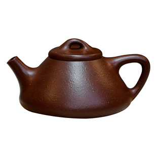 子冶石瓢原矿四十目手磨老紫泥助工张玲玲全手工正宗宜兴紫砂壶