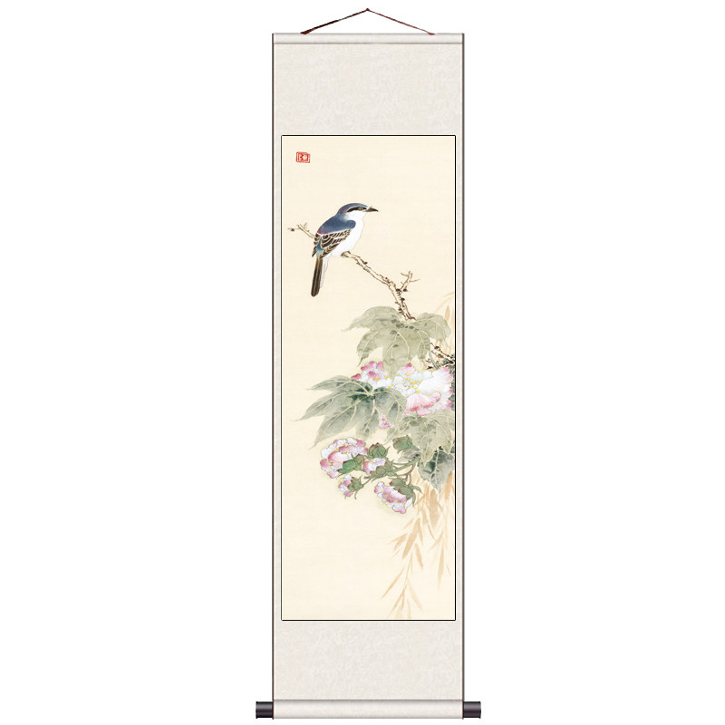 松鹤延年仙鹤寿桃国画玄关书房