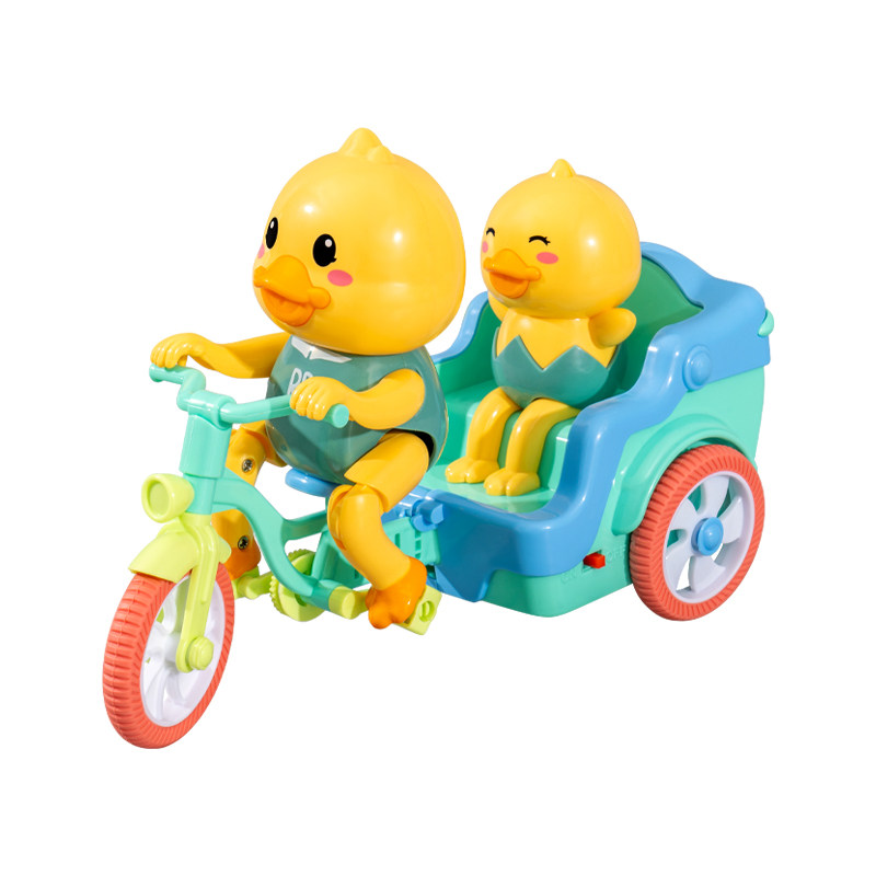 电动小鸭子三轮车会唱歌玩具
