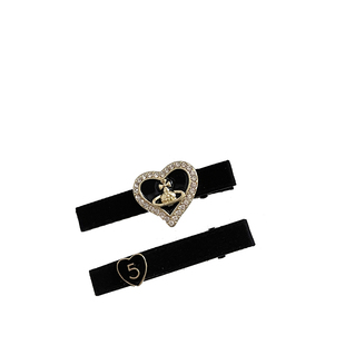 两只入~小众设计感水钻星球发夹不对称边夹一字夹刘海夹小众发饰