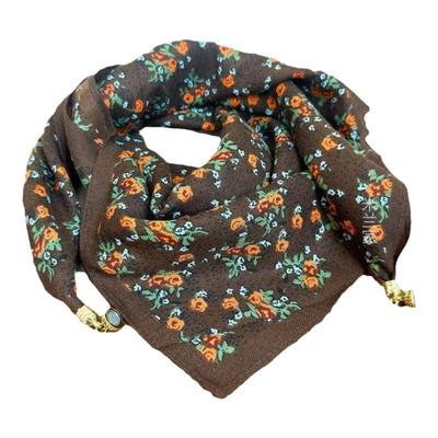 2024新款磁吸扣丝巾百变围巾女洋气百搭高档轻奢丝巾两用披肩围脖