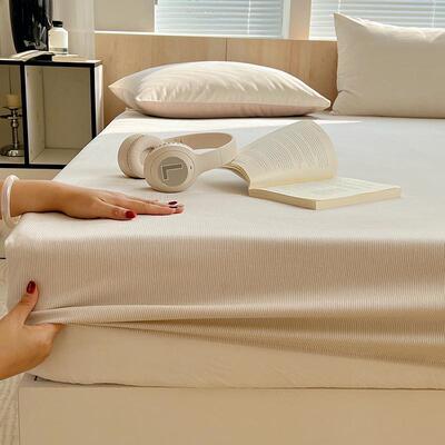 加厚磨毛床笠单件纯棉全棉2023新款秋冬床罩简约床单床垫套保护罩