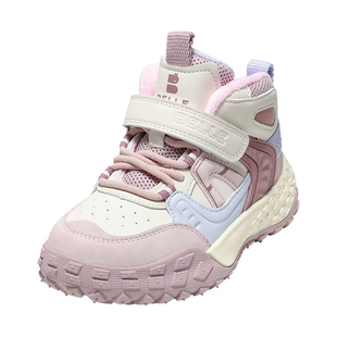 百丽童鞋女童加绒保暖户外鞋冬季新款儿童徒步鞋男童休闲鞋中大童