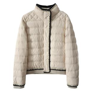 排骨羽绒服女短款轻薄修身小香风秋冬小个子设计感外套时尚保暖潮