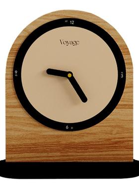 网红ins桌面创意静音时钟表台式房间摆件软装设计师新款墙上装饰