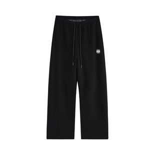 SMILE DDD解构弯刀休闲卫裤女分割线设计显腿长秋冬宽松运动长裤