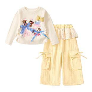 女童春装套装2026新款超火宝宝春秋季巨好看儿童洋气时髦韩系穿搭